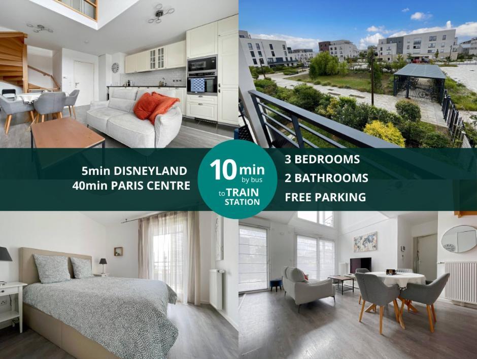 Le Colisee - Appartement Duplex Pour 6 A Disneyland Paris Монтеврен Экстерьер фото